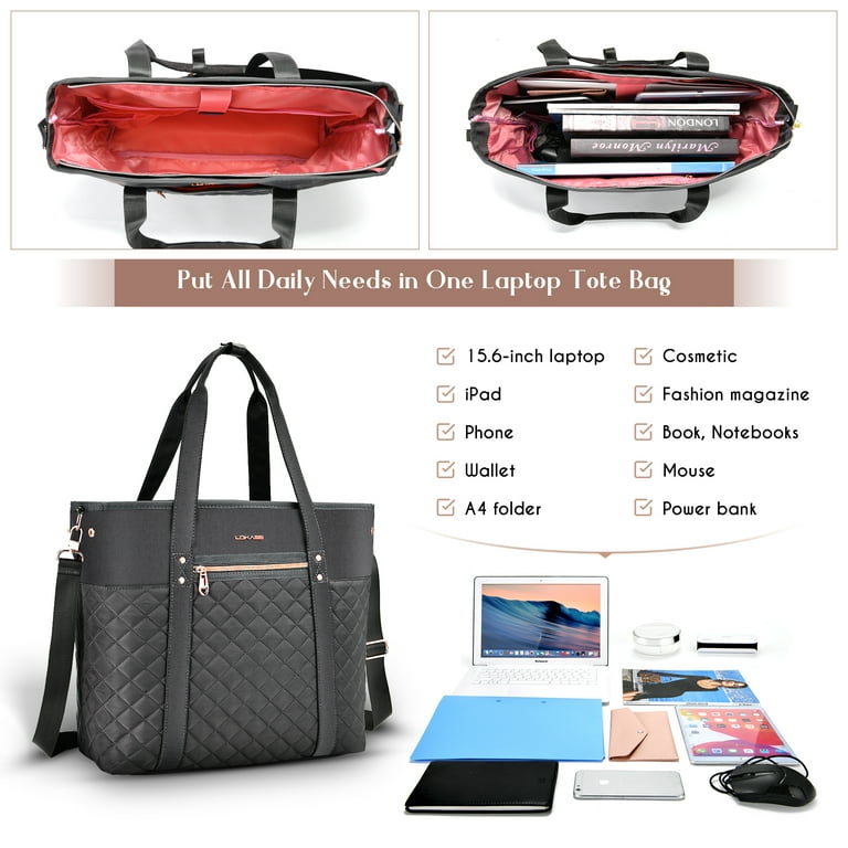 Laptop Tote Bag Womens Work Bags Purse Marble Teacher Handbag Shoulder Bag  Fit 1