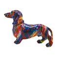thumbnail image 3 of Estatua de perro salchicha, adorno artesanal, escultura de resina elegante para escritorio, figura para Estilo B, 3 of 9