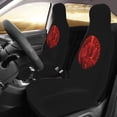 thumbnail image 3 of Red Logo Tool Band Car Seat Covers Accessories Vehicle Front Seat Protective Mat Cover 2pcs Universal Fit For SUV Sedan Van Trucks, 3 of 8
