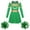 Green, variant on TiaoBug Child High School Girls Cheerleading Costume Cheer Leader Performance Dress with Pom Poms Royal Blue 6