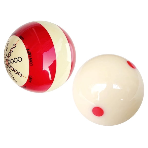 2Pcs Billiards Training Cue Ball Pool Training Ball 57.2mm/2.3In Ball with Dots