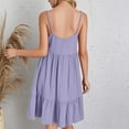 thumbnail image 5 of yillto Womens Sleeveless Dress V Neck Flowy Sundress Adjustable Strap Short Dresses Beach Cover ups, 5 of 7
