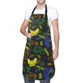 thumbnail image 3 of Goofa Game Play Printed Waterproof Apron 33" Chef Aprons for Men Heavy Duty Chemical Work Apron Adjustable Bib Apron, 3 of 9