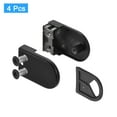 thumbnail image 3 of Uxcell Glass Clamp, 2-1/2"x 1-3/4"x 1-3/16" Stainless Steel 304 Glass Bracket Glass Clip Matte Black 4 Pcs, 3 of 5