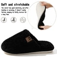 thumbnail image 4 of BERANMEY Cozy Slippers for Women Men Closed Toe Warm Womens Slippers with Fuzzy Lining Plush Soft Cozy House Slippers Shoes Slip-on Non slip Sole Comfortable for Indoor Bedroom Living Room, 4 of 9