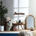 thumbnail image 6 of Cutout Sign Memories Sign Wooden Wall Art Decor Wood Word Sculpture Signs Rustic Farmhouse for Housewarming Home Front Door Entryway Wall Decoration, Brown, 11.9 x 3.4inch, 6 of 9