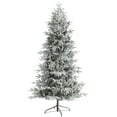 thumbnail image 6 of Nearly Natural 7.5' Green Spruce Flocked Artificial Christmas Tree Prelit 450 Lights, 6 of 11