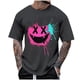 thumbnail image 2 of Blusas y camisas de manga corta con cuello redondo para hombre, blusas casuales de verano a la moda con cuello redondo y estampado para hombre., 2 of 4