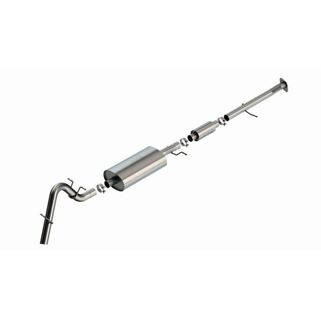 Borla Exhaust System Kit 140944 S-Type Cat Back System; T-304 Stainless Steel; With Muffler; 3 Inch Pipe Diameter; Single Exhaust Single Exit; Single Right Rear Exit