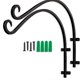 thumbnail image 2 of 2PCS Heavy Duty Hanging Plant Bracket, 16Inch Outdoor Wall Curved Hanging Bracket for Hanging Flower, 2 of 5