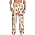 thumbnail image 3 of Daiia Retro Autum Mushrooms Men's Sleep Pant with Pockets and Drawstring,Pajama Pants-Large, 3 of 9