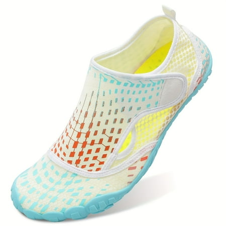 

Women s Stylish Quick-Dry Aqua Shoes - Breathable Secure Fit Plaid Water Shoes for Beach Surfing & Fitness