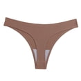 thumbnail image 4 of TrowBridge-bragas lisas simples para mujer, Tanga Sexy sin costuras, ropa interior para niña, lencería amigable con la piel, calzoncillos de satén de seda, 4 of 4
