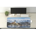 thumbnail image 2 of Winter Computer Mouse Pad, Lake Bled in Slovenia Scenes from Europe Travel Destination Places Photo, Rectangle Non-Slip Rubber Mousepad X-Large, 35" x 15" Gaming Size, Multicolor, by Ambesonne, 2 of 2