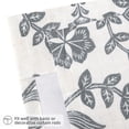 thumbnail image 4 of DriftAway Twyla Linen Blend Blackout Tie Up Curtain for Kitchen Boho Floral Printed Tie Up Shade for Bedroom Adjustable Balloon Rod Pocket 63"L x 45"W Ivory Gray, 4 of 9