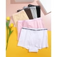 thumbnail image 3 of Finetoo Womens Boyshort Underwear Cotton Boxer Briefs for Ladies Full Coverage BoyShorts Panties 6 Pack, 3 of 5