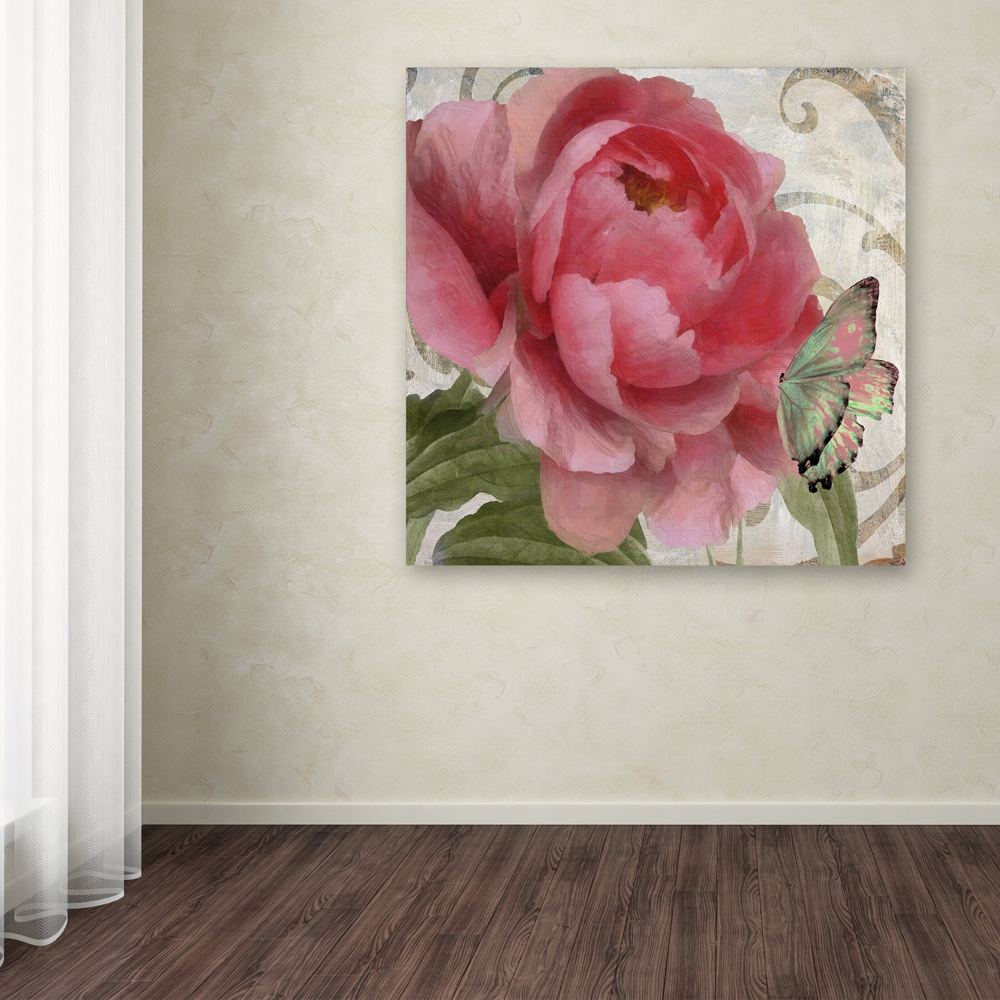 Color Bakery 'Apricot Peonies II' Canvas Art