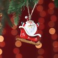 thumbnail image 4 of Gcvizuso Christmas Ornaments Clearance! Christmas Hanging Decorations, Christmas Tree Colored Resin Sleigh Pendant Christmas Decoration Diy Hanging Santa Snowman Hanging Ornaments, 4 of 8