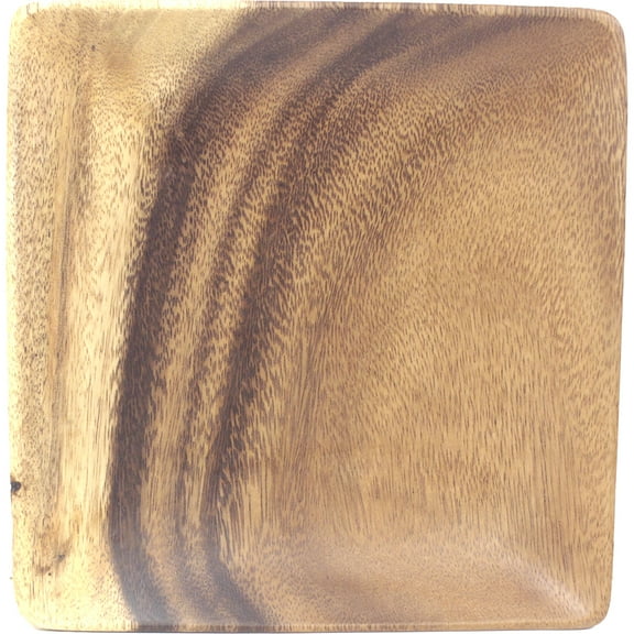 Island Imports Acacia 1"x8"x8" Square Dinner Plate