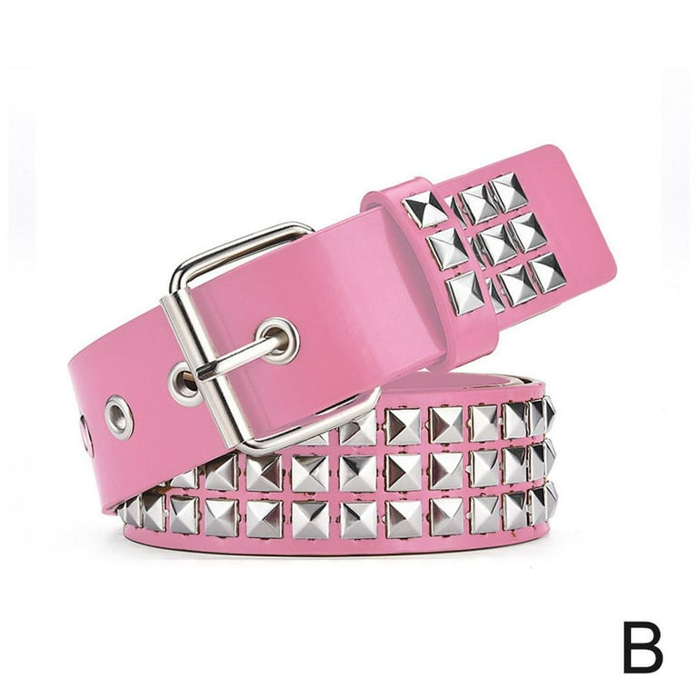 Punk Studded Belt For Men and Women, Rivet Gothic Belt with  display picture 3
