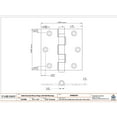 thumbnail image 6 of Embassy 4” x 4” Ball Bearing Door Hinge Heavy Duty Hinges Matte Black with Flat Tips, 6 of 9