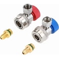 thumbnail image 1 of yeuweold Pcs AC R134A Quick Couplers, Automotive Refrigerant Adapter, High and Low Pressure Car Air Conditioning Conversion Kit, for Air Conditioning Refrigerant Dispenser, 1 of 5