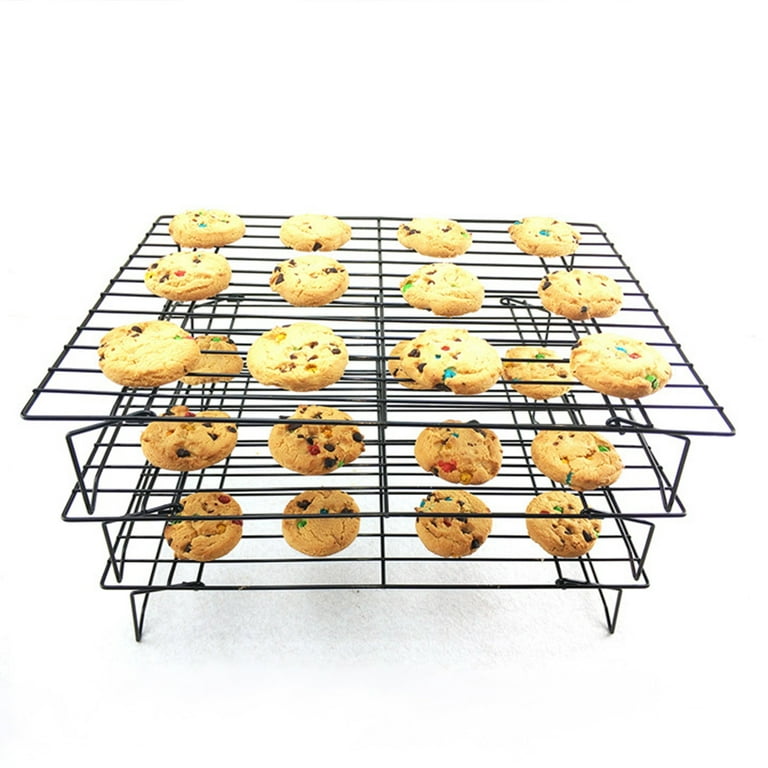 3 Tier Foldable Cooling Rack - Expandable & Collapsible Cookie Wire Rack - Baking  Rack to Cool Pastries - Bonus Baking Mat Included - Walmart.com