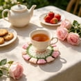 thumbnail image 3 of Crochet flower coasters pop out, 3D elegant flower coasters carpet beverage coasters desktop accessories, interesting decoration beverage coasters for home decoration and desktop protection (1PCS), 3 of 4