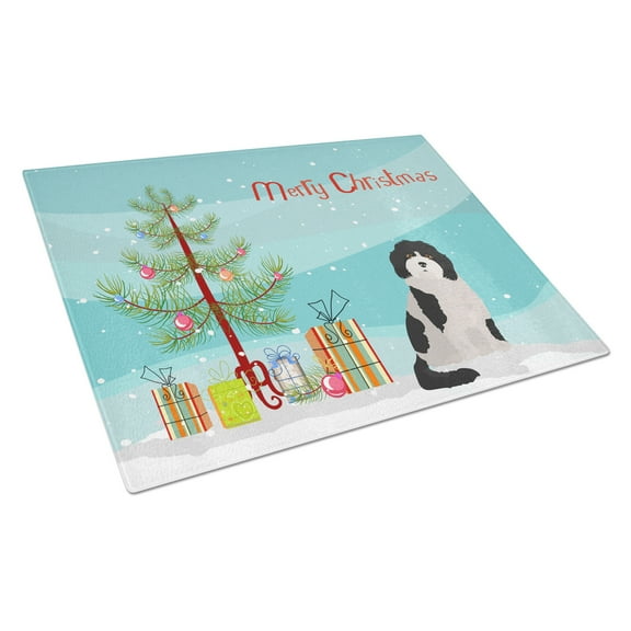 Cavachon Style 3 Christmas Tree Glass Cutting Board Large