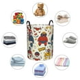 thumbnail image 2 of DouZhe Waterproof Collapsible Large Laundry Baskets, Mexican Wrestling Wrestlers Prints Circular Hamper with Handles, 2 of 7