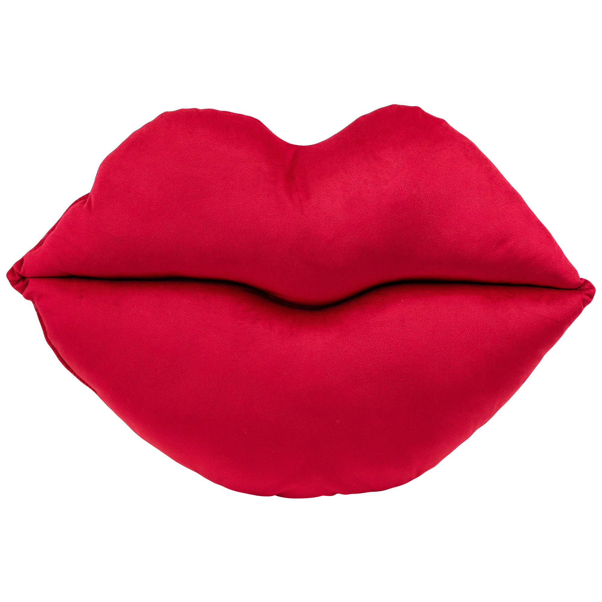 Lip-Shaped Cotton Throw Pillows - 16" x 24" - Ruby Red - Set of 2