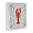 thumbnail image 2 of Stupell Industries Coastal Lobster Portrait Blue Gingham White Framed Giclee Art, 12 x 12, by Vero Illustrates, 2 of 8