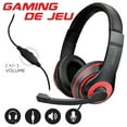 thumbnail image 2 of Escape - Casque de Jeu Stéréo Filaire, Contrôle du Volume et Microphone, Rouge, 2 of 3
