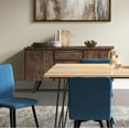 thumbnail image 5 of Simpli Home Lowry 66 inch Wide Solid Acacia Wood Modern Industrial Large 4 Door Sideboard Buffet in Distressed Charcoal Brown, 5 of 11
