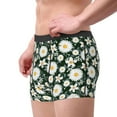 thumbnail image 3 of Wukai White Daisies and Bee Print Men’s Underwear Breathable Boxer Briefs,&nbsp;Moisture Wicking & Breathable-Small, 3 of 7
