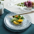 thumbnail image 2 of Youliang Round Glass Dinner Plate, Clear Glass Hammered Dish for Kitchen Home (7 Inch), 2 of 4
