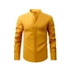 thumbnail image 1 of pstuiky mangas largas para hombre, Camisa de negocios tipo cárdigan con cuello alto liso a la moda para hombre con botones top de hombre xxl, 1 of 6