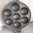 thumbnail image 4 of 2X 7 Hole Cooking Cake Pan Cast Iron Omelette Pan Non-Stick Cooking Pot Breakfast Egg Cooker Cake Mold Kitchen Cookware, 4 of 6