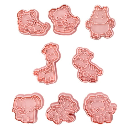 

8 Pcs Forest Animal Shape Biscuit Embossing Fondant Baking Molds Cakes Cookie