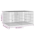 thumbnail image 4 of vidaXL 2-Panel Rabbit Cage 110x79x54 cm Galvanised Iron, 4 of 4
