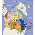 thumbnail image 3 of Canada Duvet Cover Set, Detailed Map of Atlantic Ocean North Pole Pacific USA and Surroundings, Decorative 3 Piece Bedding Set with 2 Pillow Shams, Queen Size, Ceil Blue and Multicolor, by Ambesonne, 3 of 3