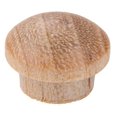 thumbnail image 1 of Tapones de botón con orificio para tornillo de abedul en forma de seta | 1/4"" de diámetro | Paquete de 50 aprox. | Cabeza de seta redonda torneada en madera con hombros | UA-057-BW, 1 of 1