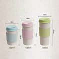 thumbnail image 2 of Eleanos Wheat Fiber Double-Layered Insulation Straw Coffee Cup Travel Leakproof Gift Mugs 350/450/550ml, 2 of 5