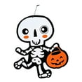 thumbnail image 2 of Way To Celebrate Halloween Double Sided Glitter Wall Icon, Skeleton, 2 of 2