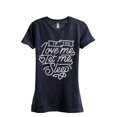 thumbnail image 1 of If You Love Me Let Me Sleep Women's Fashion Relaxed T-Shirt Tee Heather Navy Small, 1 of 3