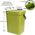 thumbnail image 4 of Odorless Compost Bin For Multiple Uses, Under Sink Trash Can With Durable Construction, Easy To Clean And Maintain For Kitchen Bathroom Rv Laundry Room (Green), 4 of 5