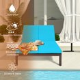 thumbnail image 6 of Costway 2-Person Patio Rattan Lounge Chair Chaise Recliner Adjustable Cushion Turquoise, 6 of 12