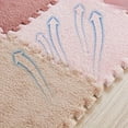 thumbnail image 6 of 4/12pcs Plush Puzzle Foam Floor Mat Soft Fluffy Interlocking Square Foam Tiles Area Rugs Carpet for Parlor Bedroom Decoration, 6 of 9