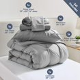 thumbnail image 3 of LammaLoe Twin XL Comforter Sets, 5 Piece Bed In A Bag Pintuck Bedding Sets, Grey, 3 of 5