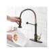 thumbnail image 2 of 1pc Hoimpro Brass High Arc Spring Kitchen Faucet With Pull Down Sprayer With Cover Plate, Commercial Rv Single Lever Kitchen Sink Faucet With CUPC Hos, 2 of 4
